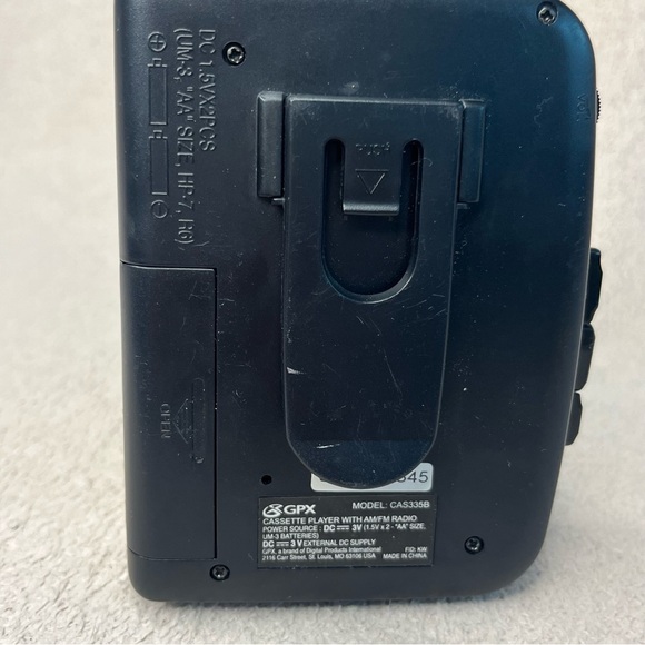 Vintage GPX Personal Cassette Tape Player AM/FM Radio-Black-Model CAS335B-Vtg- - Picture 4 of 9